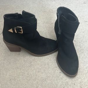 Black and brown booties